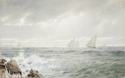 Yachts Off Newport, 1877 by William Trost Richards